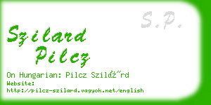 szilard pilcz business card